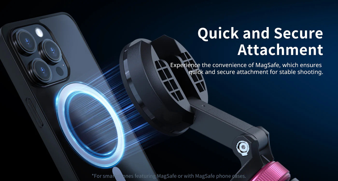 Ulanzi MT-84 61" Phone Tripod, Magnetic Selfie Stick with Remote for iPhone