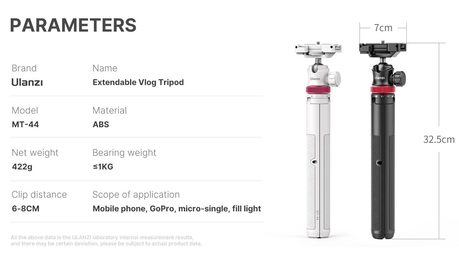 Ulanzi MT-44 Extendable Vlog Tripod (Upgraded)