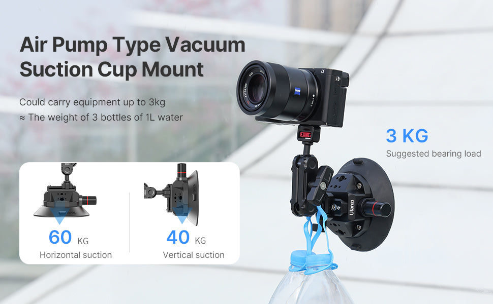 Ulanzi SC-02 Strong Suction Cup Mount Magic Arm for DSLR/GoPro Video Shooting