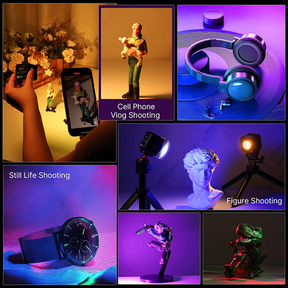 L2 COB RGB LED Video Light, 360Â° Full Color Portable Led Light for Camera Lighting, Magnetic Super Mini Cute Cube Light for Toy, Stop Motion and Micro Photography