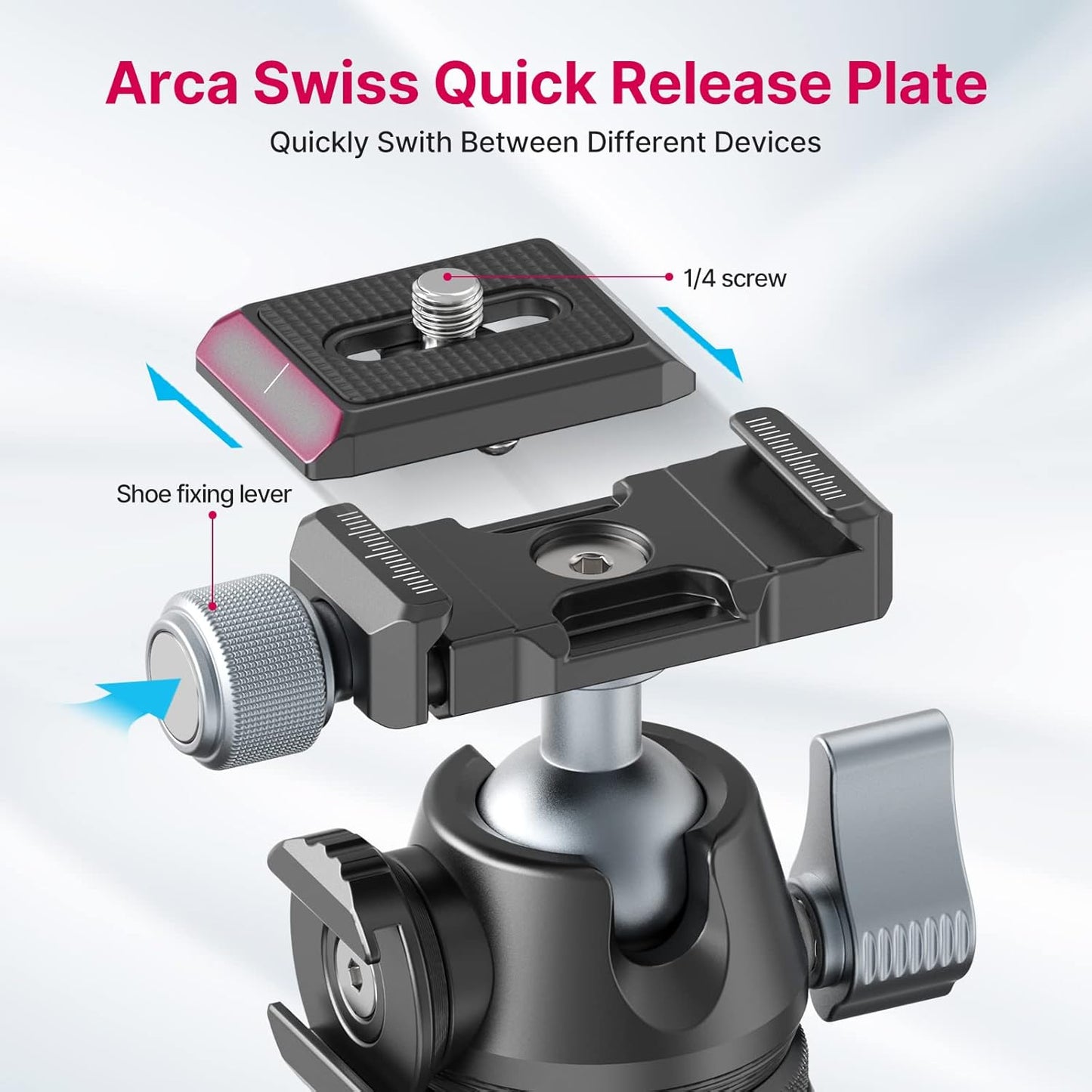 ULANZI MT-47 Mini Tripod, 360Â° Ball Head, Arca Plate, DSLR/Vlog/Selfie Use