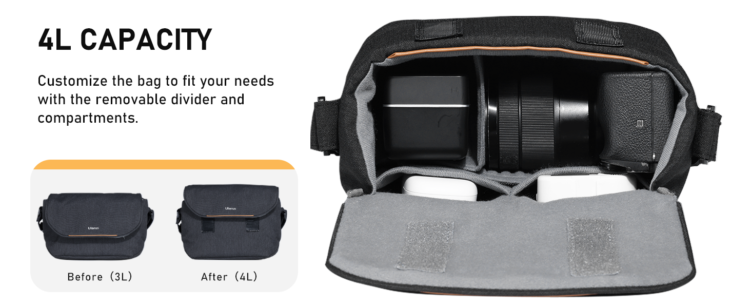 Ulanzi F02 Light Weight Single-Shoulder Bag B085 (Black)