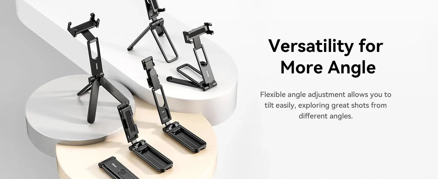 ULANZI MA26 Phone Tripod  â€“ Foldable, 2 Cold Shoe, Compact, Lightweight
