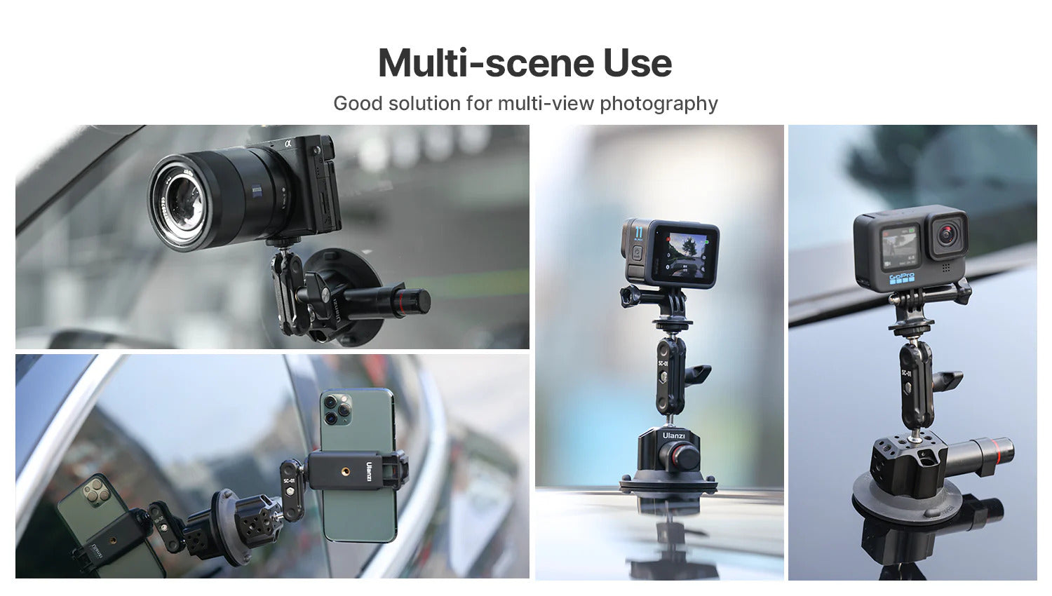 Ulanzi SC-01 Strong Suction Cup Mount Magic Arm (3")