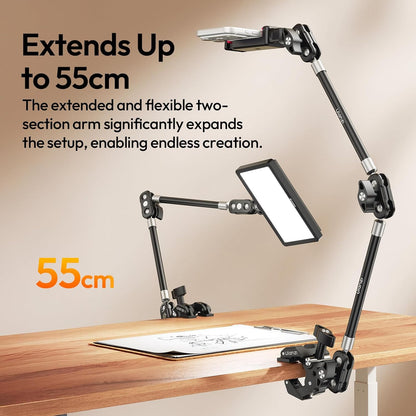 ULANZI CO78 22" Magic Arm with Super Clamp Desk C Clamp, 1kg Load Arm-C078 Kit