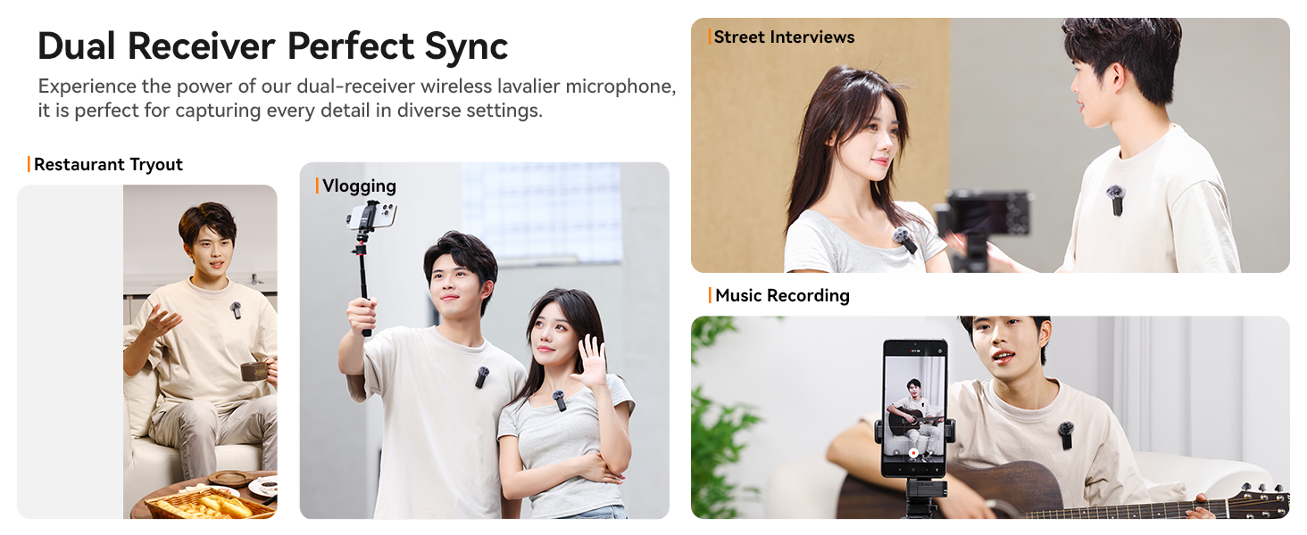 ULANZI A100 Wireless Lavalier Microphone