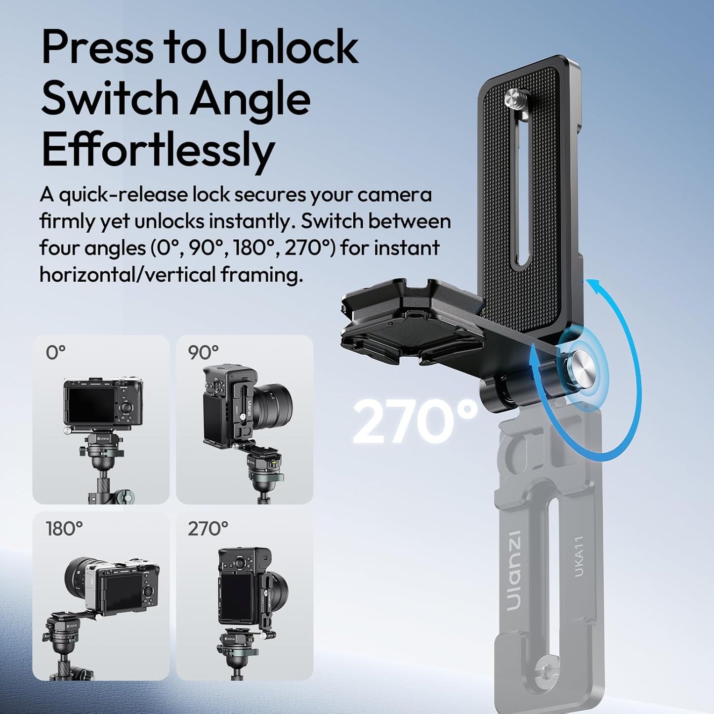ULANZI UKA11 Foldable L Bracket QR Plate for Sony Canon Nikon Fuji
