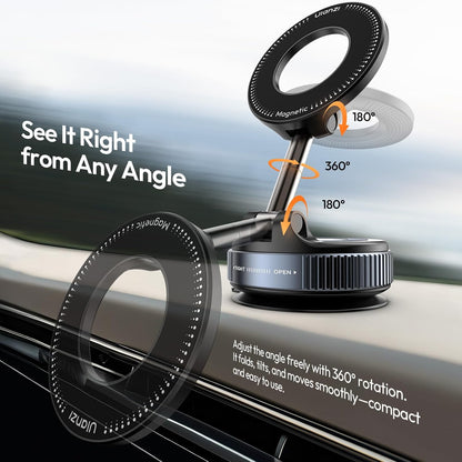 SK-25 Car Phone Holder for Maqsafe, Suction Cup Mount 360* Adjustable, 1kg Load