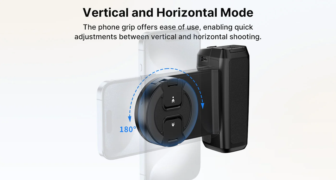 MA35 Selfie Phone Tripod Mount, 2-in-1 Magnetic Clip with Remote Shutter