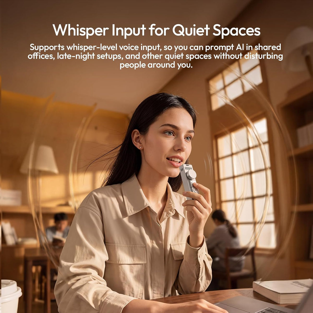 AU05 Wireless AI Keyboard with Microphone | 3 Buttons & 1 Dial | One-Touch Voice Dictation