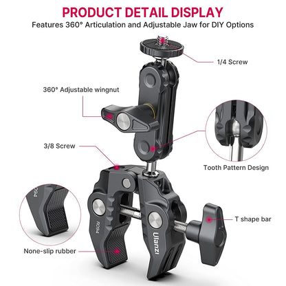 R094 Smart Super Clamp, Multi-Functional Camera & Mobile Clamp