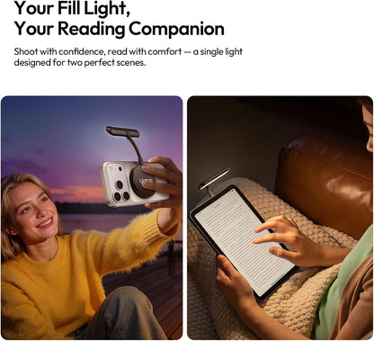 ULANZI M10 Magnetic Selfie Light Gooseneck | 2500-4500K, 5 Modes, MagSafe