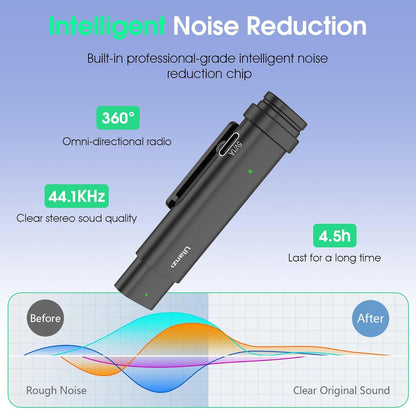 ULANZI WM10 Wireless Lavalier Microphone for Smartphone Video Recording
