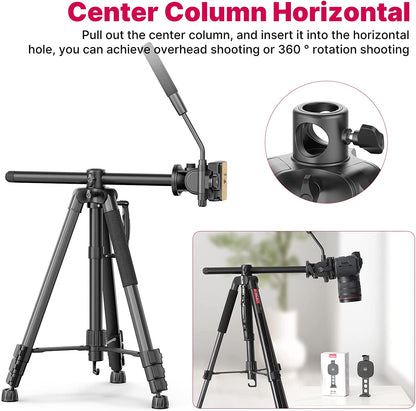 ULANZI VT-02 Metal Tripod â€“ Heavy Duty Portable, Adjustable for DSLR/Phones