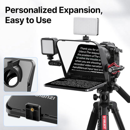 Ulanzi RT02 Universal Teleprompter for Tablets and Smartphones with Remote Control R004GBB1