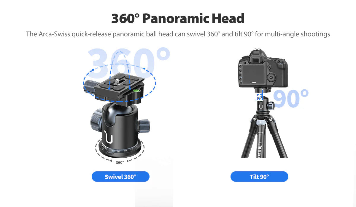 Ulanzi MT-60 Carbon Fiber Portable Travel Tripod