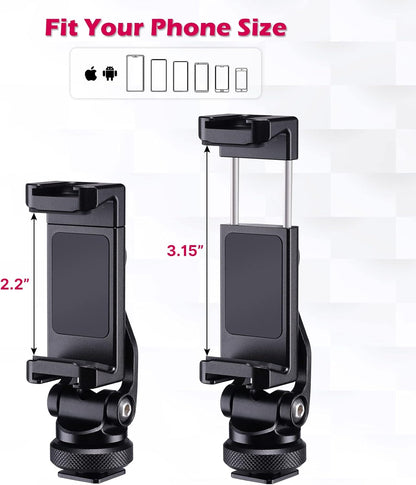 ULANZI ST-10 Metal Phone Tripod Mount, 360¬∞ Universal Clamp, 2 Cold Shoes
