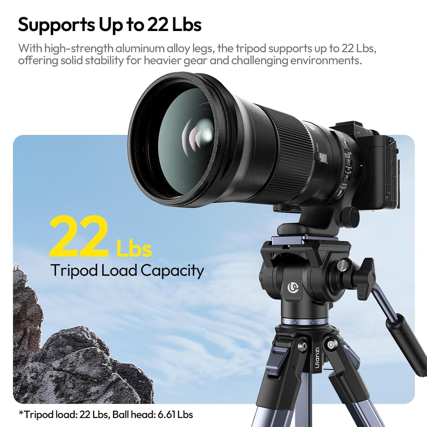 Ulanzi OMBRA Video II Travel Tripod (T154) â€“ Lightweight Aluminum with Fluid Head