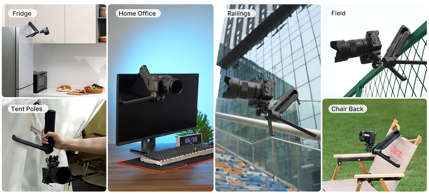 ULANZI TT38 Mini Tripod w/ Uka F38 QR for DJI/Insta360/Sony, Tabletop Stand