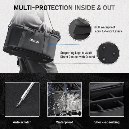 ULANZI OM-01 Carrying Bag, Foam Padded for Studio Tripods, Stands, Softboxes, Travel