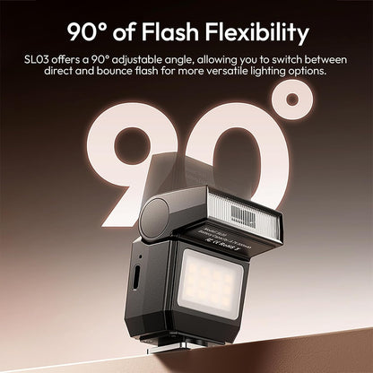 ULANZI SL03 Mini Camera Flash GN8 6500K 90° Light Compatible Sony Canon Nikon Fuji
