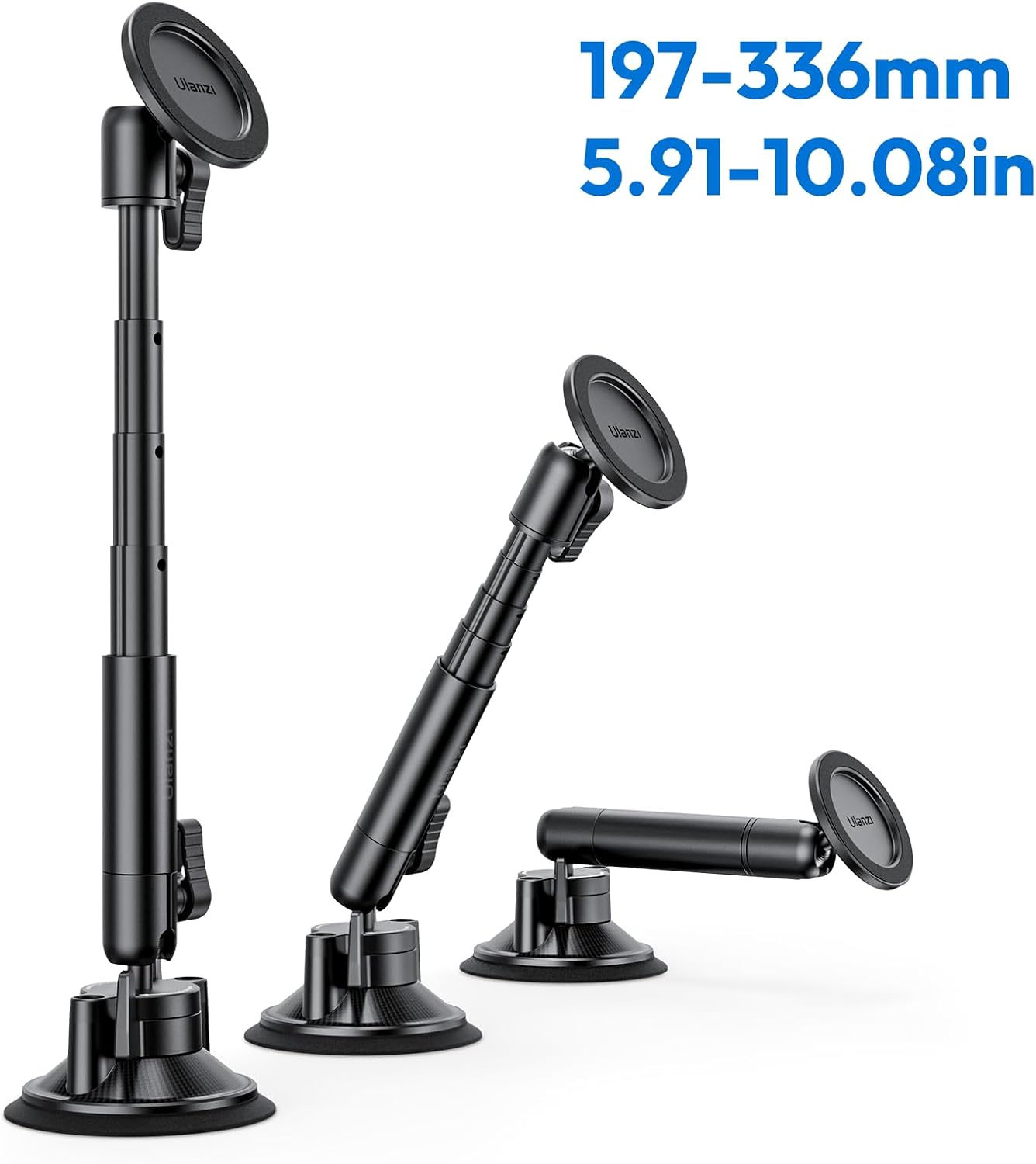 ULANZI ZJ06 MagSafe Suction Mount, Extendable Stand for iPhone 16â€“12, Car Use