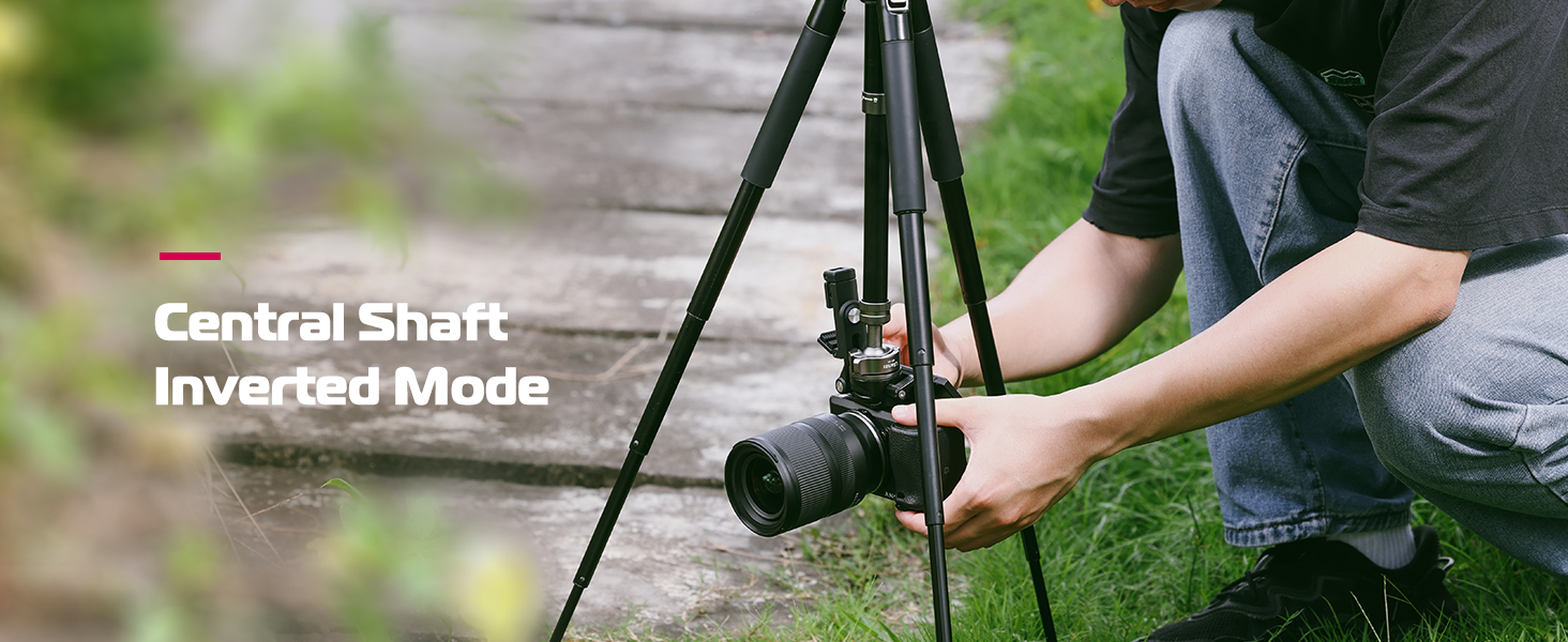 ULANZI MT-63 57" Foldable Tripod, 2-in-1 Clip, 5KG Load, Ball Head