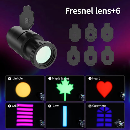 ULANZI L3 RGB LED Video Light 2700K-7000K Mini COB Magnetic w/Barndoor Fresnel