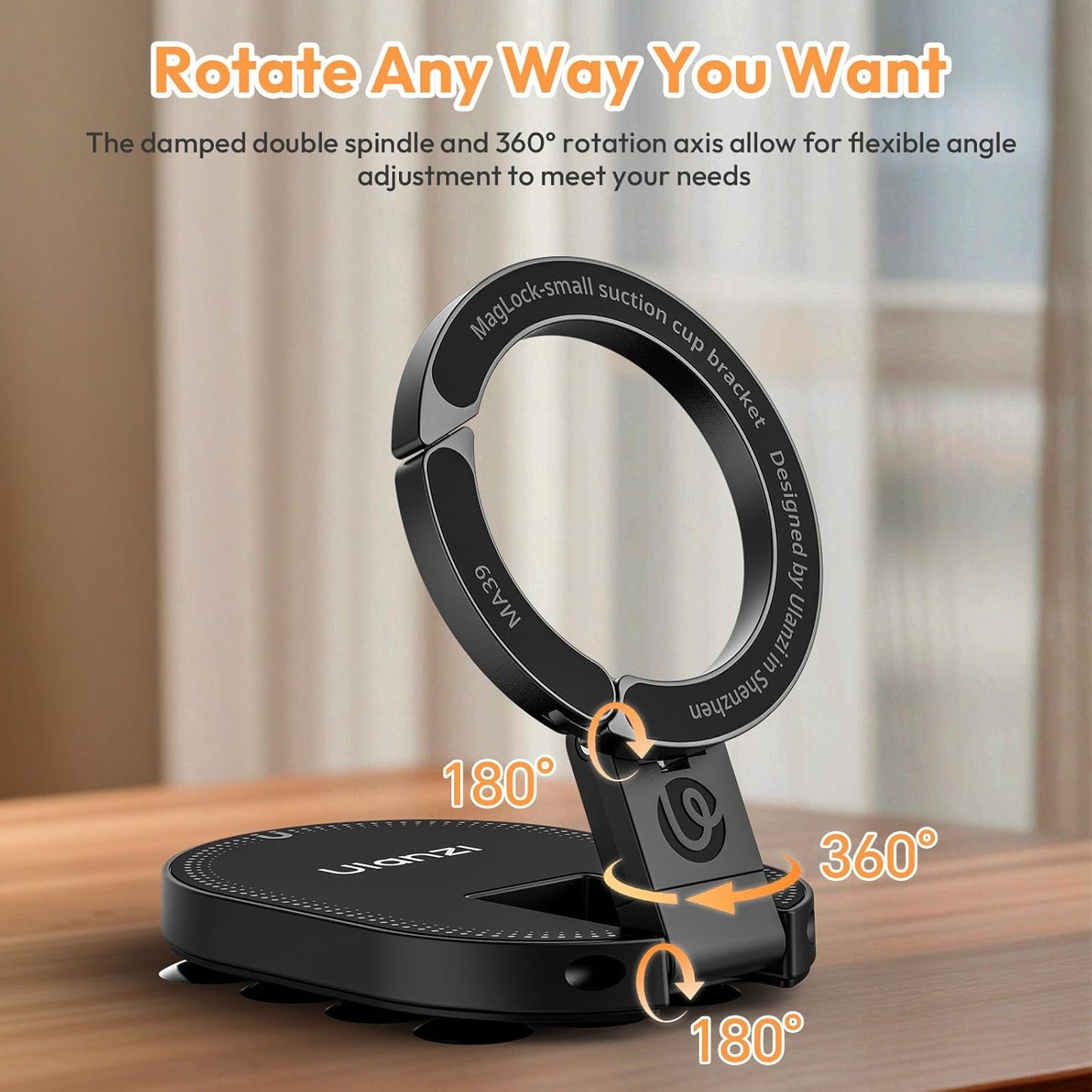 ULANZI MA39 3-in-1 Magnetic Phone Holder for MagSafe with 360¬∞ Rotatable Mount