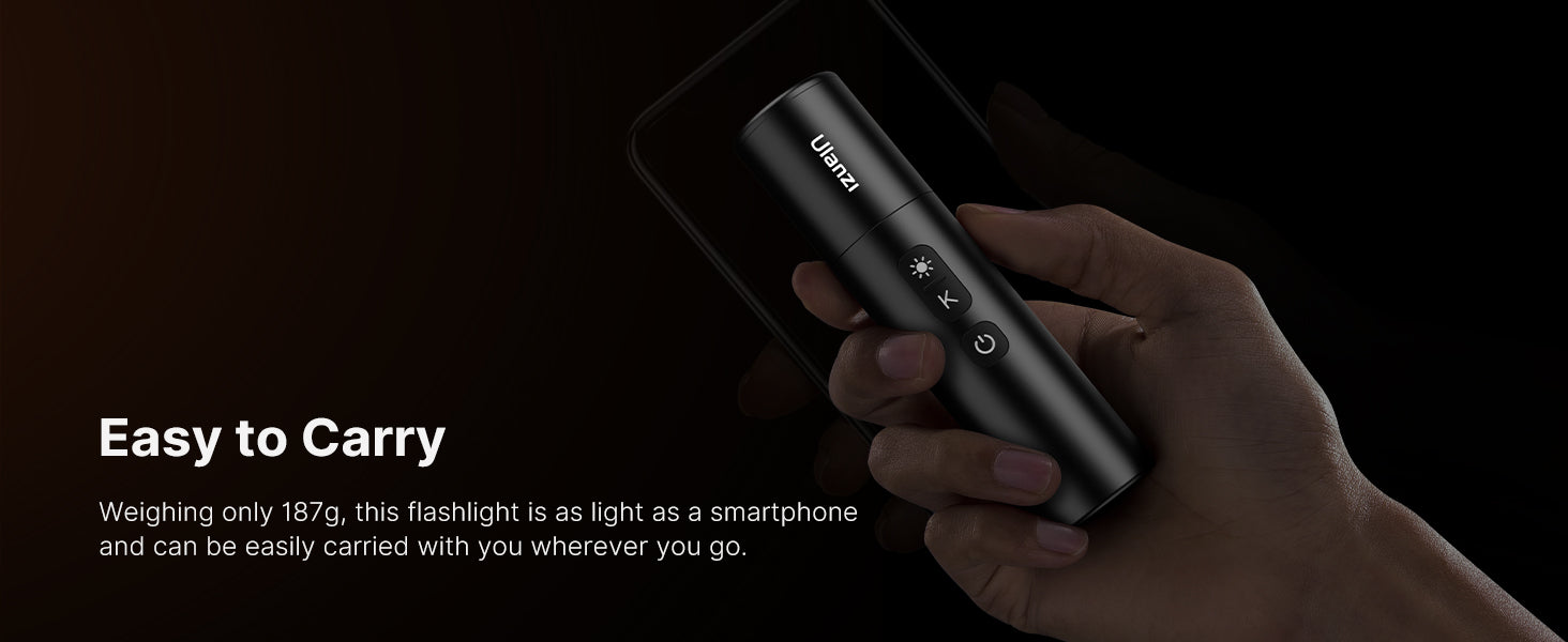Ulanzi LM07 LED Flashlight 2000K-8000K, Bi-color, 2000mAh, Zoomable