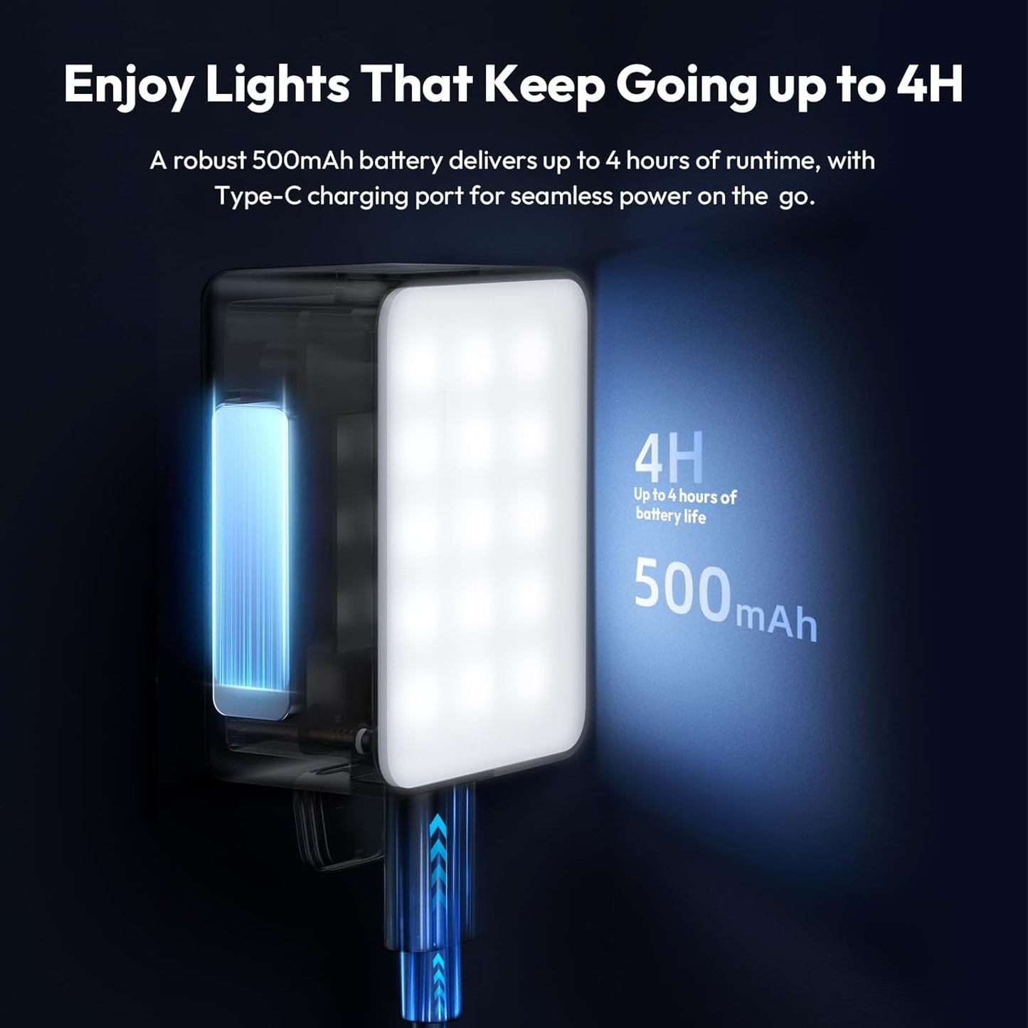 ULANZI LM001 Magnetic Mini Light for DJI Osmo Pocket 3, 2W USB-C, 500mAh, 5800K, CRIâ‰¥95, IPX4, 3-Level Brightness