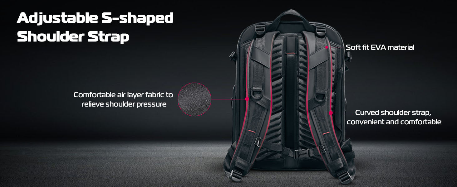 BP09 Waterproof Camera Backpack, Anti-Theft, 22L, for DSLR, Laptop, Black