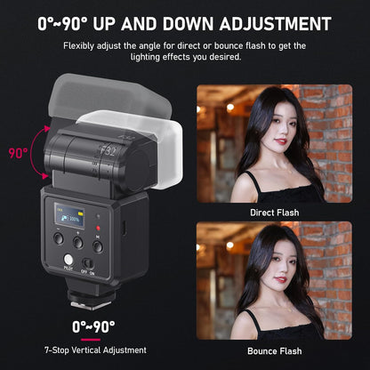 Ulanzi F32 Camera Flash Speedlite GN32 5600K Hot Shoe for Canon Sony Nikon