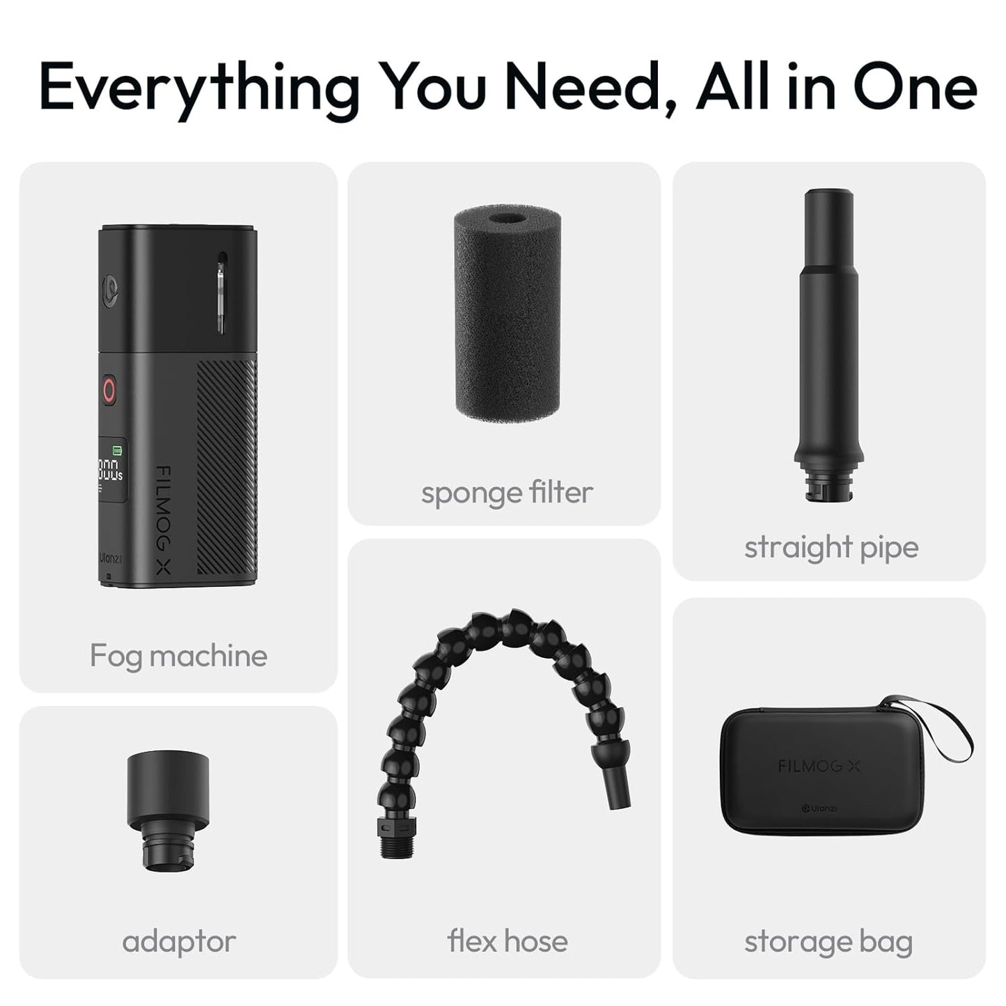 ULANZI FM02 Filmog X 30W Portable Fog Machine, USB-C Rechargeable Handheld Fogger