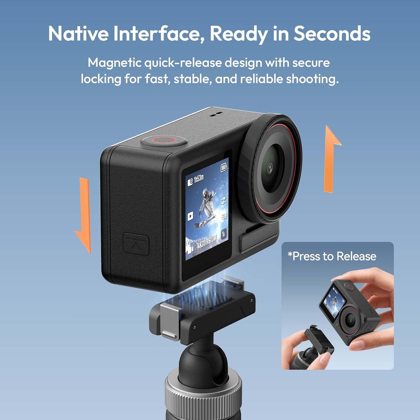 ULANZI MT95 Tripod Mag Quick Release Dual 360 Ball Head 3in1 DJI Action 5/4/3 Osmo360