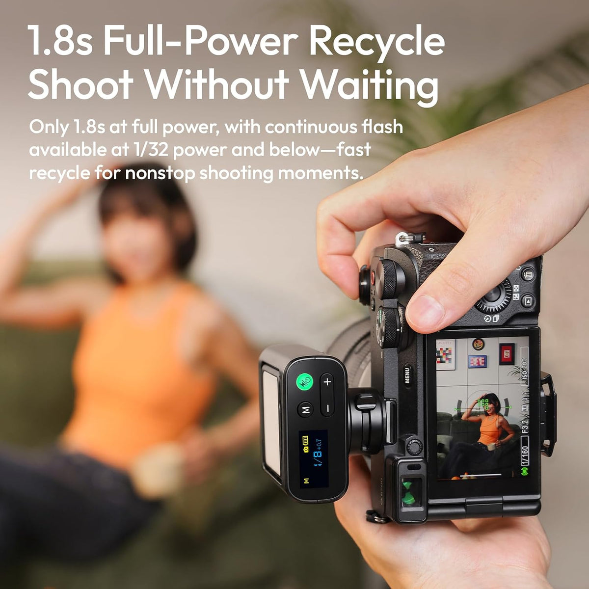 ULANZI FT16 TTL Camera Flash for Sony, GN16 Speedlite Camera Light 6500K