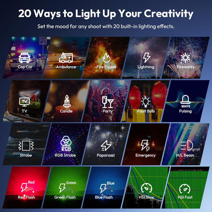 Ulanzi LE20 20W Pocket RGB Video Light 3200Lx CRI 95ï¼‹L090