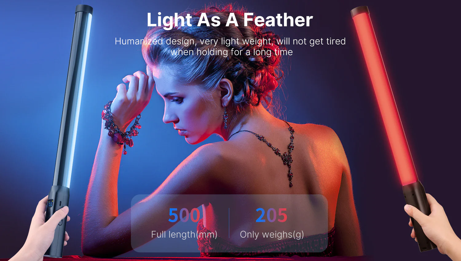 Ulanzi VL 119 RGB Light Stick 2500K-9000K, CRI 95+, 2000mAh LED