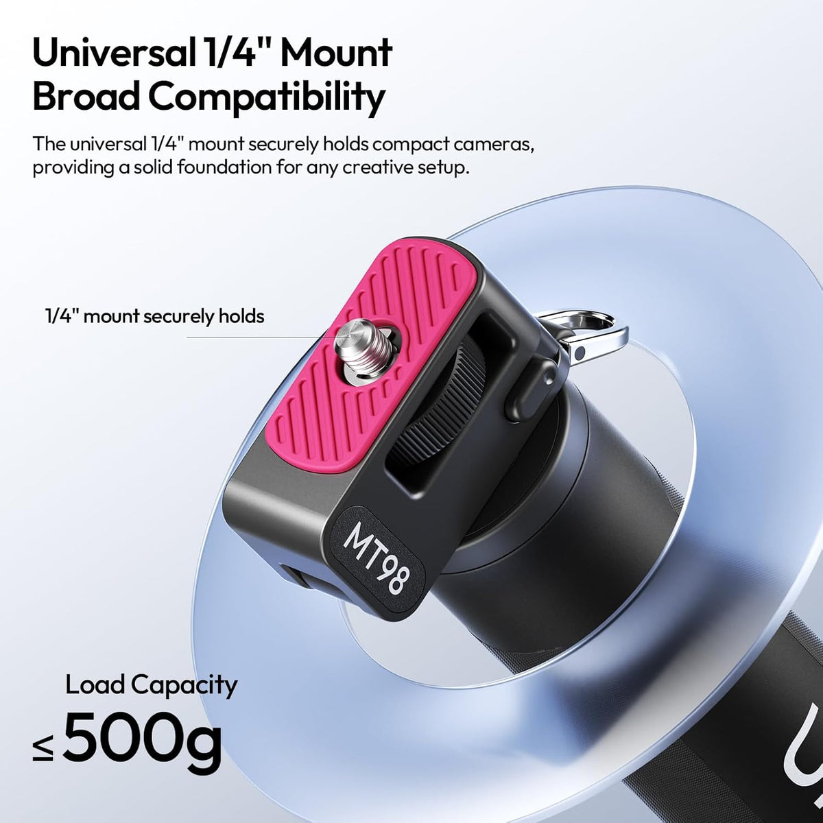 ULANZI MT98 2-in-1 Selfie Stick & Tripod for Action Camera, 1/4'' Mount