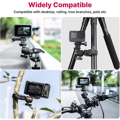 ULANZI R099 Super Clamp Camera Mount with 360¬∞ Ballhead for Bike/Bicycle/Motorcycle Handlebar Pole Tripod Tube Crossbar Gimbal Rods Mount