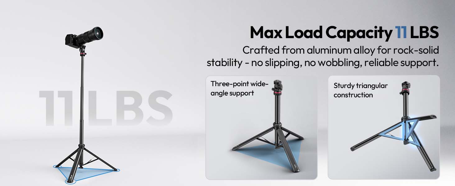 ULANZI MT-80 7FT Aluminum Tripod Stand Auto Pop-Up 360 Ball Head DSLR