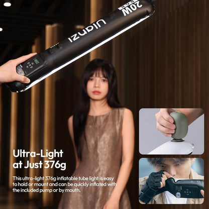 Ulanzi UA20C RGB 20W Inflat LED 1800-10K CRI95 2500mAh Cordl MagPort H/H TPU 1/4