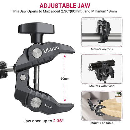 R094 Smart Super Clamp, Multi-Functional Camera & Mobile Clamp
