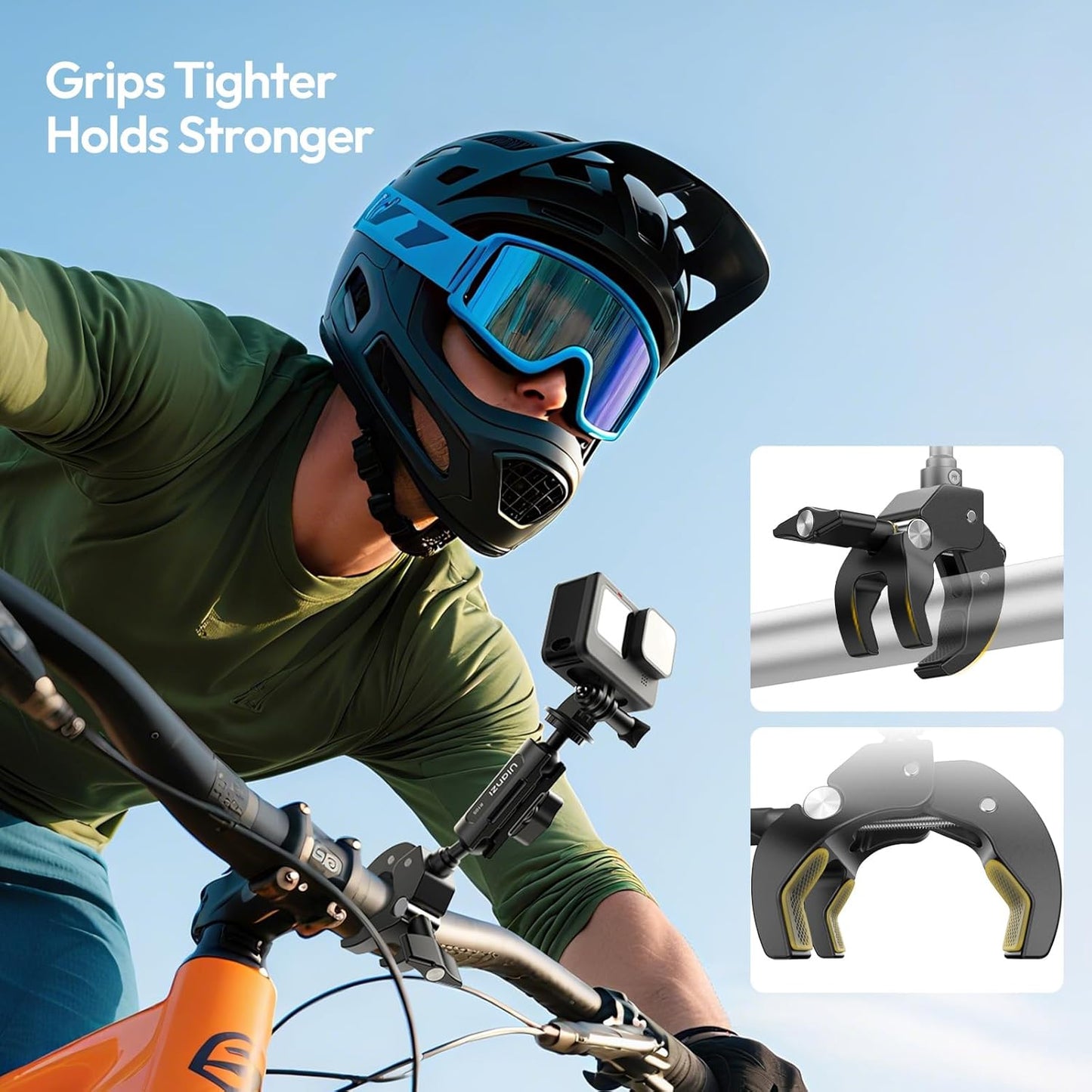 ULANZI R105 Super Clamp with 360Â° Dual Ballhead Arm, Y-Claw Mount for GoPro, Insta360, DJI