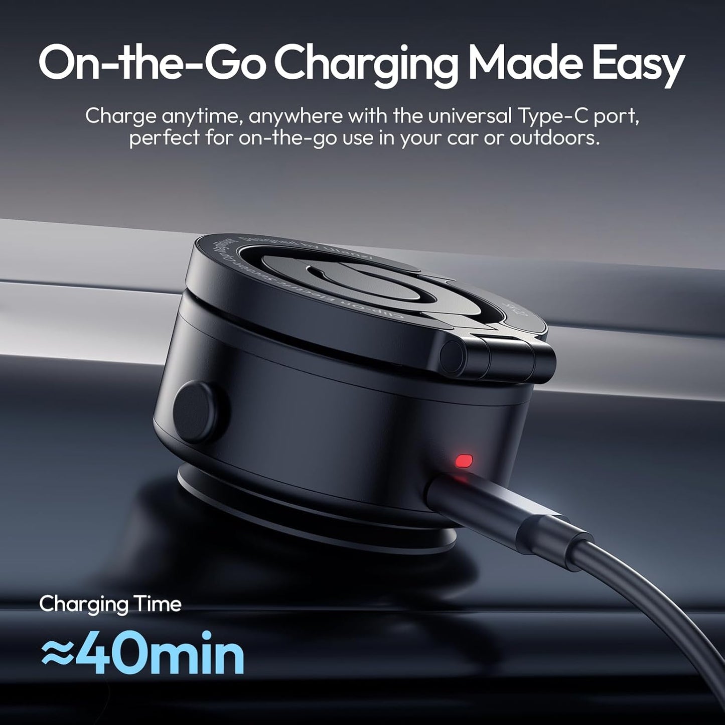 ULANZI SK22 Electric Magnetic Car Phone Mount 360¬∞ Adjustable Vacuum Holder