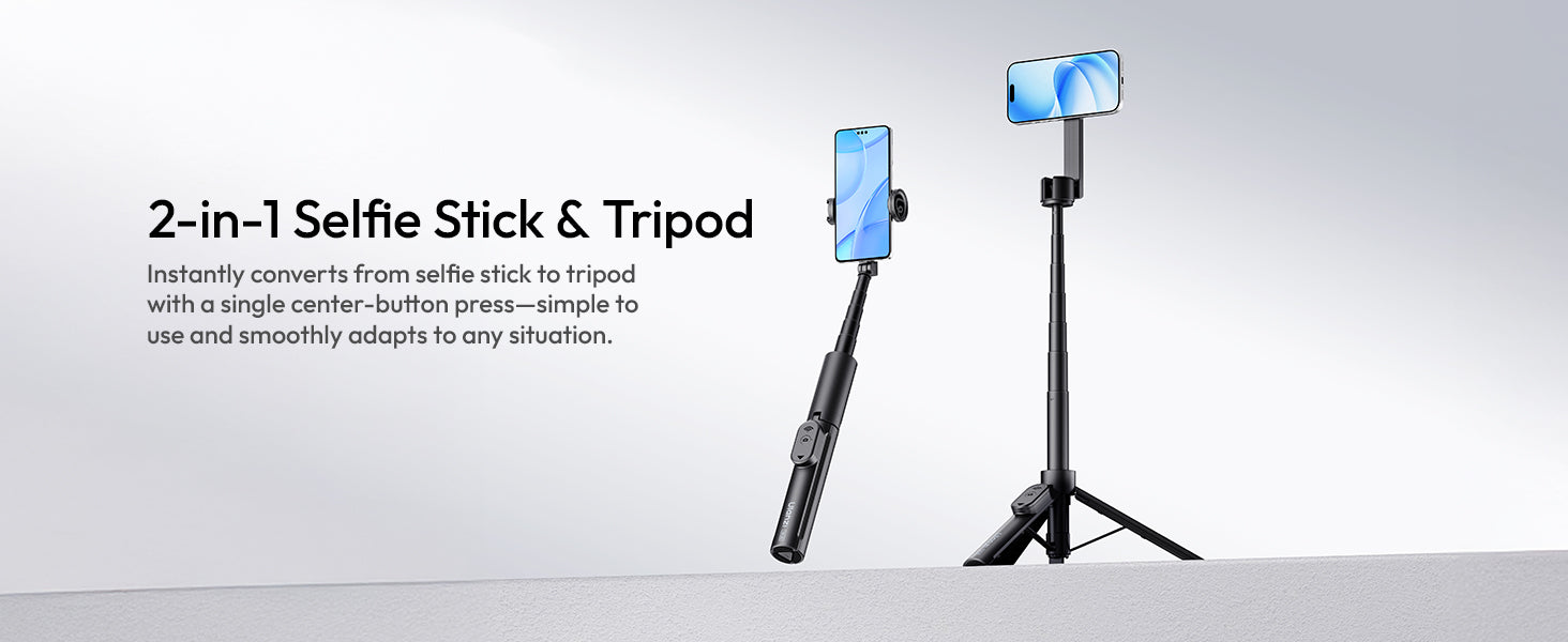 ULANZI SK26 Magnetic 44.5'' MagSafe Tripod/Selfie Stick w Remote iPhone 17 Pro & All