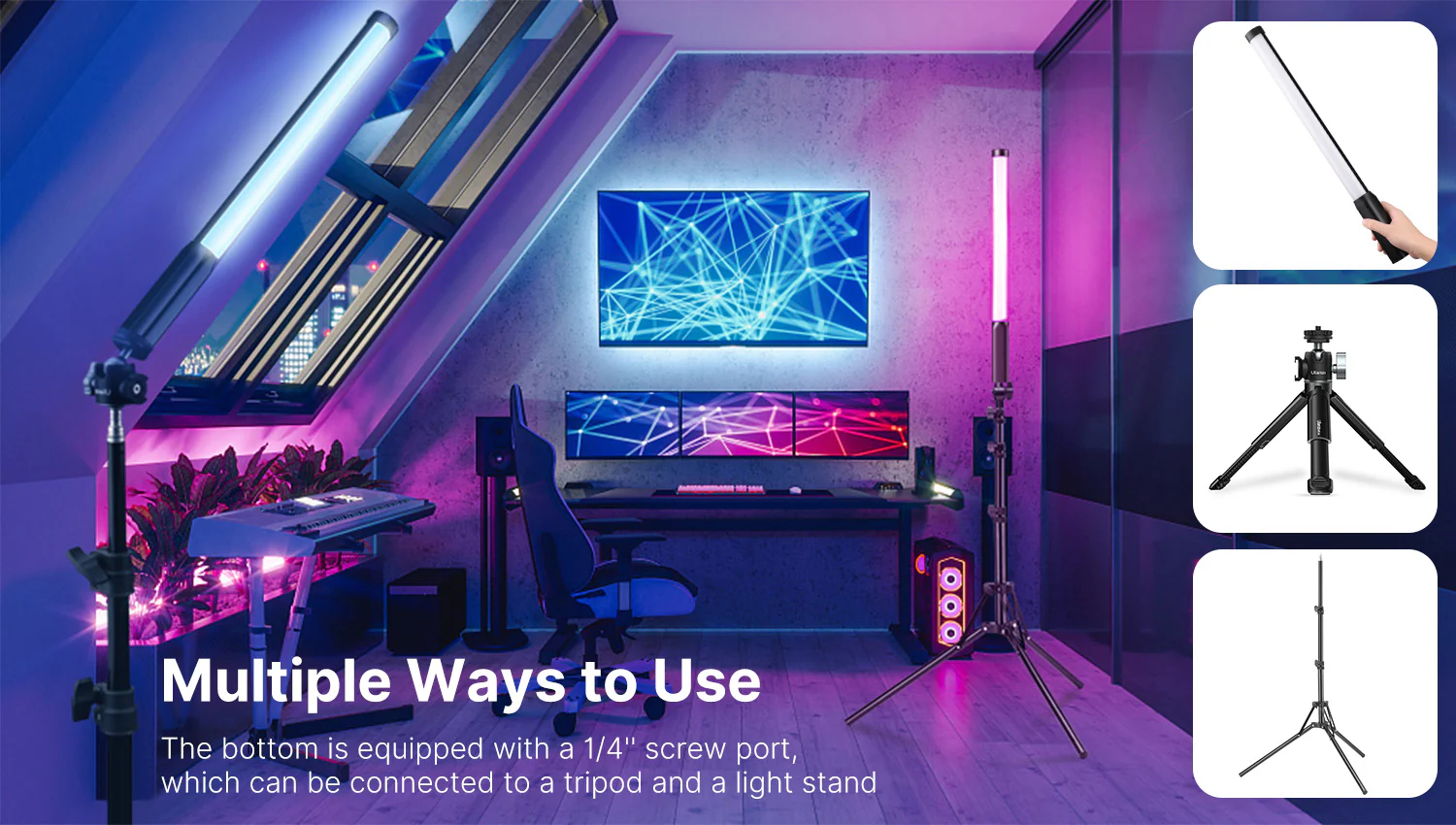Ulanzi VL 119 RGB Light Stick 2500K-9000K, CRI 95+, 2000mAh LED
