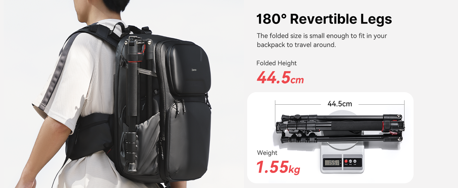 ULANZI TT31 72.4" Tripod/Monopod, 33lb Load, QR Plate, 360Â° Head for DSLR/Video