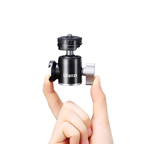 ULANZI U-60 Mini Ball Head, Dual Cold Shoe Mount, Aluminum Alloy 360Â° Swivel