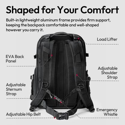 ULANZI BC007 28L Camera Backpack, DSLR Bag w/ Quick Access & Dividers